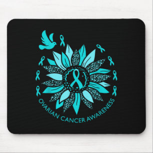 Ovian Cancer Awareness Teal Ribbon Suprt Squad Wom Mouse Pad