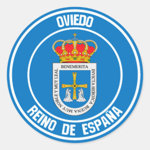 Oviedo Round Emblem Classic Round Sticker