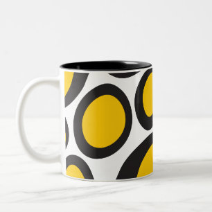 Ovvio Black and Yellow Two-Tone Coffee Mug