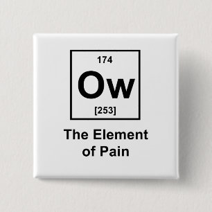 Ow, The Element of Pain 15 Cm Square Badge