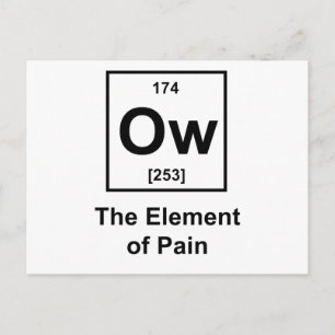 Ow, The Element of Pain Postcard