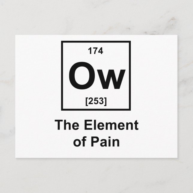 Ow, The Element of Pain Postcard (Front)
