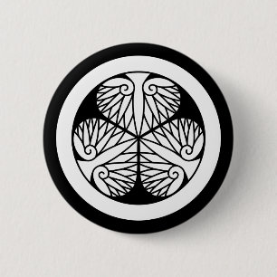 Owari hollyhock(Edo17) 6 Cm Round Badge