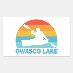 Owasco Lake New York Kayak Rectangular Sticker