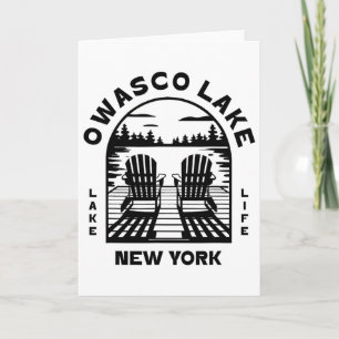 Owasco Lake New York Outdoors Vintage Card
