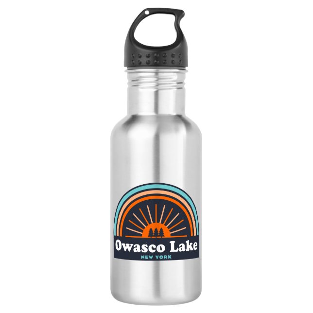 Owasco Lake New York Rainbow 532 Ml Water Bottle (Front)