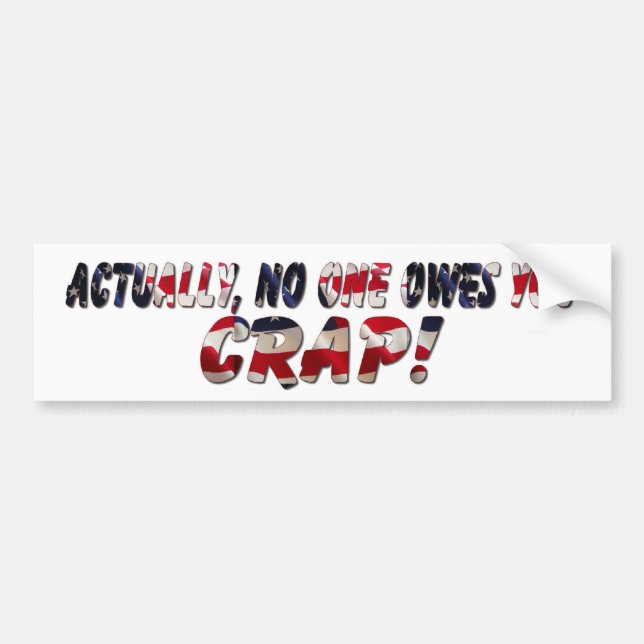 Owed Nothing Bumper Sticker (Front)