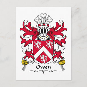 Owen Family Crest Postcard