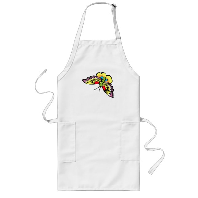 Owen Jones Antique Oriental Butterflies Long Apron (Front)