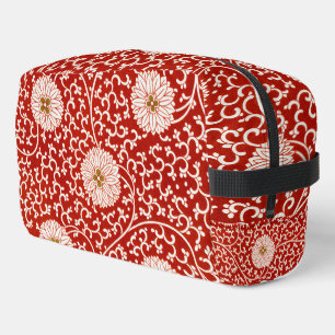 Owen Jones Chinese Ornament Red White Floral Dopp Kit