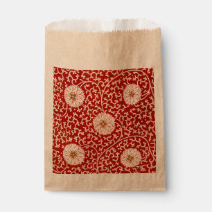 Owen Jones Chinese Ornament Red White Floral Favour Bag