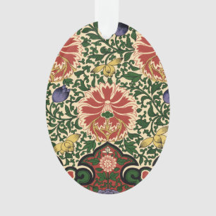 Owen Jones Chinoiserie Red Lotus Floral Art Design Ornament