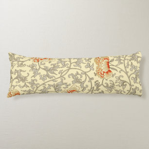 Owen Jones Vintage Pattern: Coral Floral Grey Body Cushion