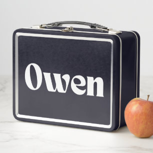 Owen Name Personalised  Metal Lunch Box