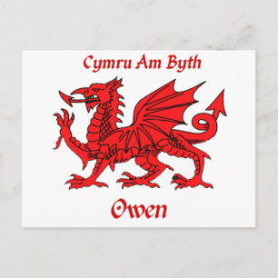 Owen Welsh Dragon Postcard