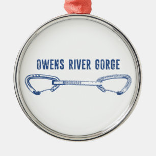 Owens River Gorge Rock Climbing Quickdraw Metal Ornament