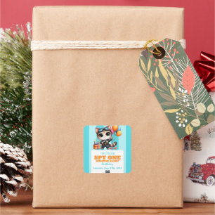 Owen's Sky Kitty Birthday Bonanza! Square Sticker