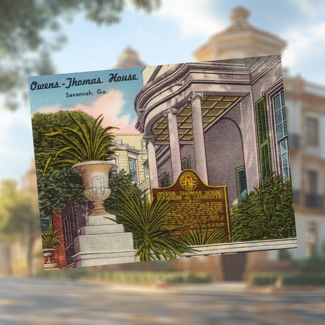 Owens-Thomas House Savannah GA Historic Postcard (Creator Uploaded)