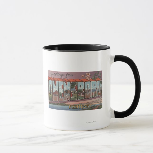 Owensboro, Kentucky - Large Letter Scenes Mug (Right)