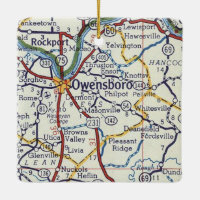 Owensboro KY Vintage Map