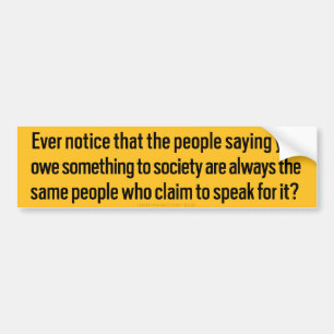 Owing society Bumper Sticker