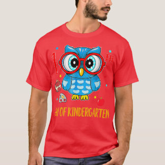 Owl 100th Day Of Kindergarten Funny 100 Days Smart T-Shirt