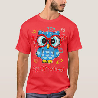 Owl 100th Day Of School 100 Days Smarter T-Shirt