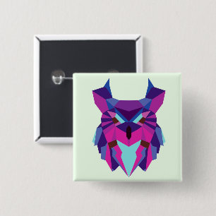 Owl 15 Cm Square Badge