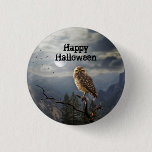 Owl 2 Halloween 3 Cm Round Badge
