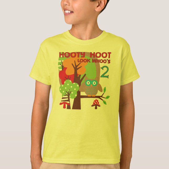 Owl 2nd Birthday T-shirts and Gifts (Front)