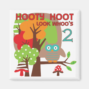 Owl 2nd Birthday T-shirts and Gifts Magnet