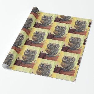 Owl 30in x 6ft Wrapping Paper, Glossy Wrapping Paper