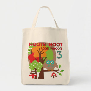 Owl 3rd Birthday T-shirts and Gifts Tote Bag
