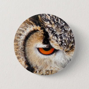 OWL 6 CM ROUND BADGE