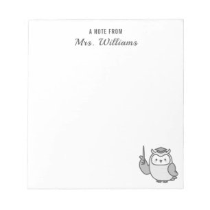 Owl A Note From Custom Name Teacher Appreciation