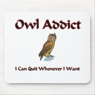 Owl Addict Mouse Pad