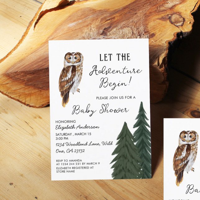 Owl Adventure Baby Shower  Invitation (Creator Uploaded)