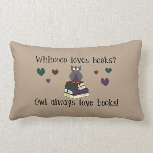 Owl Always Love Books Lumbar Cushion
