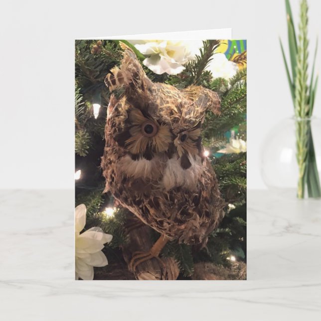 "OWL ALWAYS LOVE YOU" CHRISTMAS OWL HOLIDAY CARD (Front)