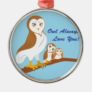 Owl Always Love You! Metal Tree Decoration