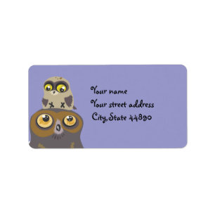 Owl and Baby ~Address Labels