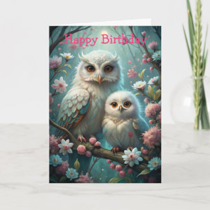 Owl and Baby Birthday Card
