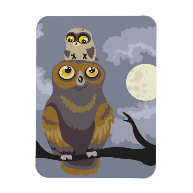 Owl and Baby~magnet Magnet (Vertical)