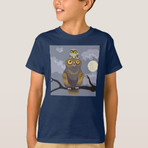 Owl and Baby Owl dark shirt