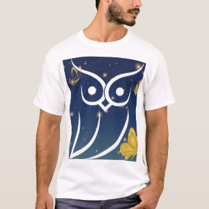Owl and Butterflies T-Shirt