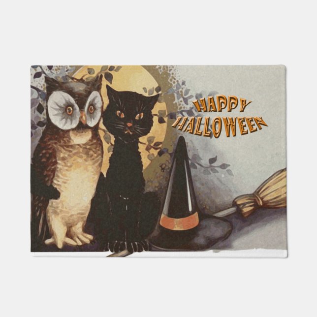 Owl and Cat Doormat (Front)