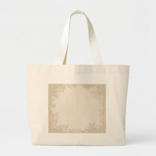 Owl and Firefly Lace Large Tote Bag