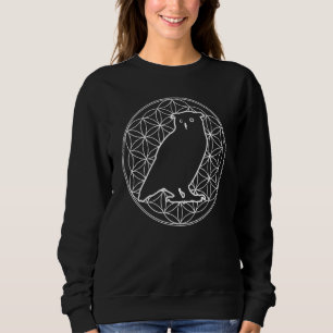 Owl And Flower Of Life Sacred Geometry Sweatshirt