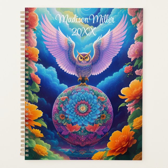 Owl and Flowers  Planner (Front)