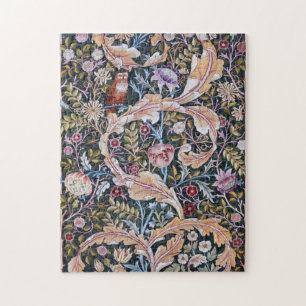 Owl and Flowers, William Morris Jigsaw Puzzle